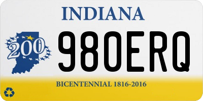 IN license plate 980ERQ