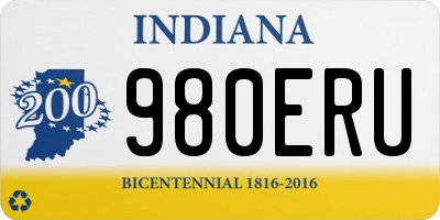 IN license plate 980ERU