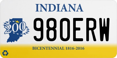 IN license plate 980ERW