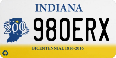 IN license plate 980ERX