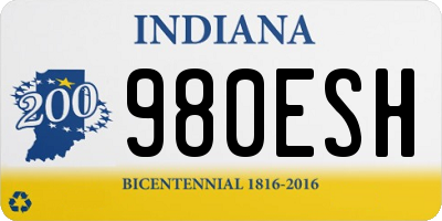IN license plate 980ESH
