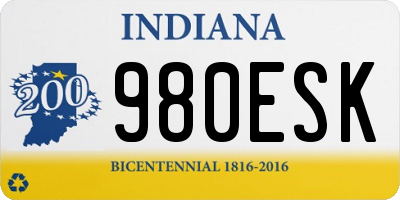 IN license plate 980ESK