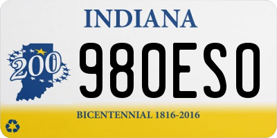 IN license plate 980ESO