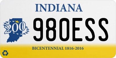 IN license plate 980ESS