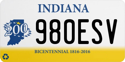 IN license plate 980ESV