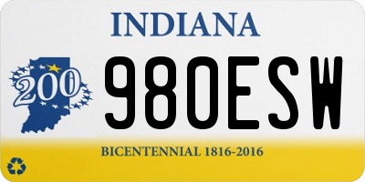 IN license plate 980ESW