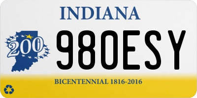 IN license plate 980ESY