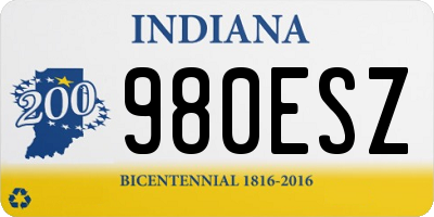 IN license plate 980ESZ