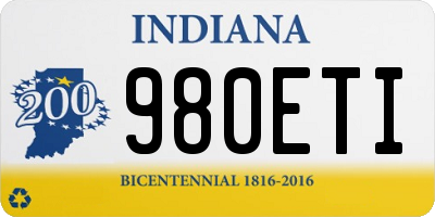 IN license plate 980ETI