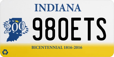 IN license plate 980ETS