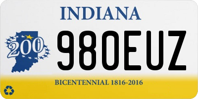 IN license plate 980EUZ