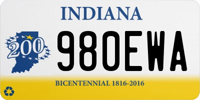 IN license plate 980EWA