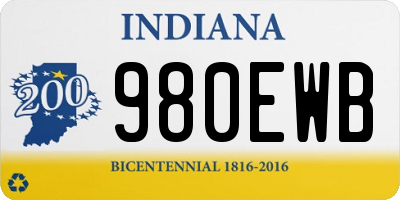 IN license plate 980EWB