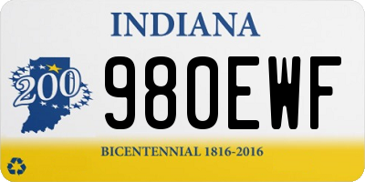 IN license plate 980EWF