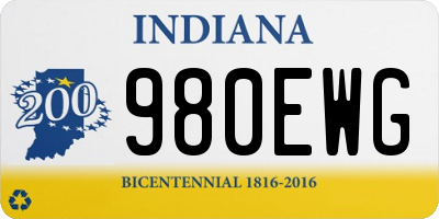 IN license plate 980EWG