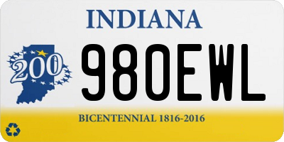 IN license plate 980EWL