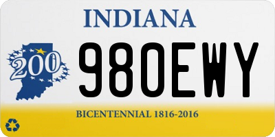 IN license plate 980EWY