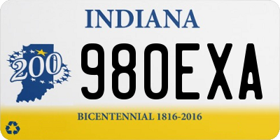 IN license plate 980EXA