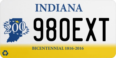 IN license plate 980EXT