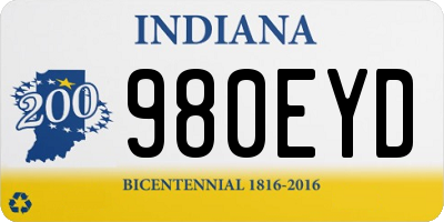 IN license plate 980EYD