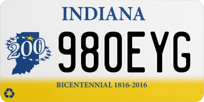 IN license plate 980EYG