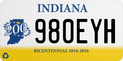 IN license plate 980EYH
