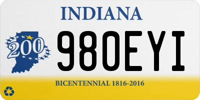 IN license plate 980EYI