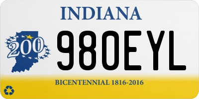 IN license plate 980EYL
