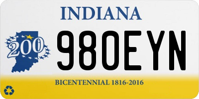 IN license plate 980EYN