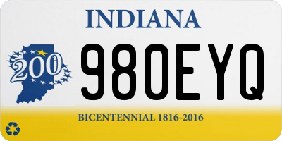 IN license plate 980EYQ