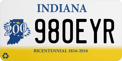 IN license plate 980EYR