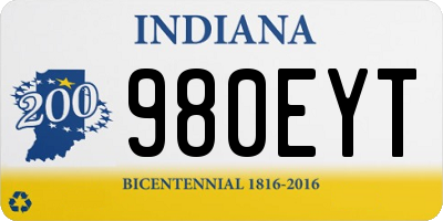 IN license plate 980EYT