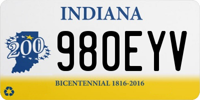 IN license plate 980EYV