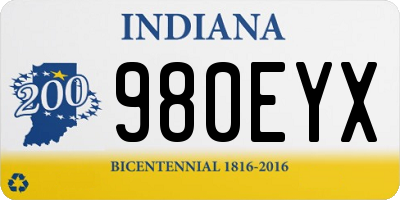 IN license plate 980EYX