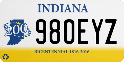 IN license plate 980EYZ