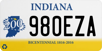 IN license plate 980EZA