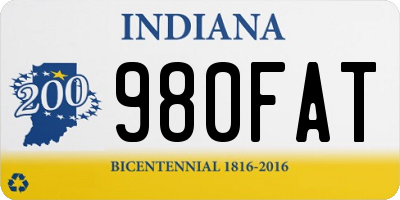 IN license plate 980FAT