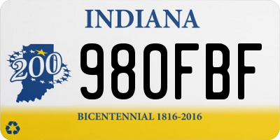 IN license plate 980FBF