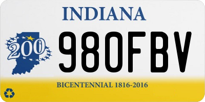 IN license plate 980FBV