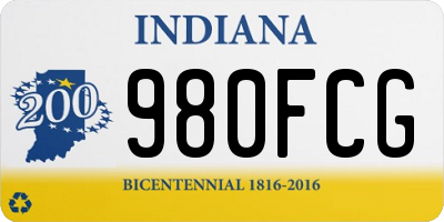 IN license plate 980FCG
