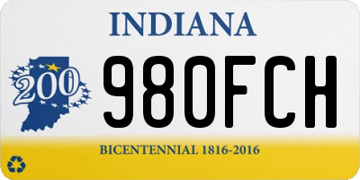 IN license plate 980FCH