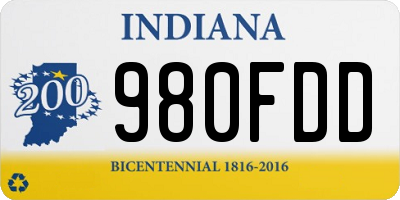IN license plate 980FDD