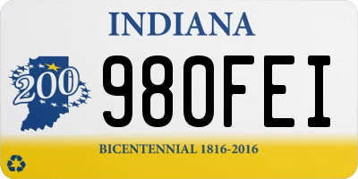 IN license plate 980FEI