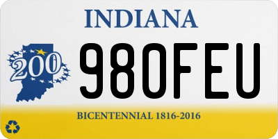 IN license plate 980FEU