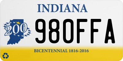 IN license plate 980FFA
