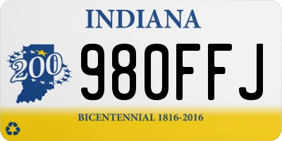 IN license plate 980FFJ