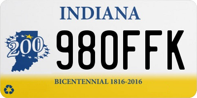 IN license plate 980FFK