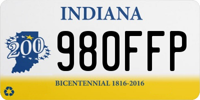 IN license plate 980FFP