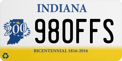 IN license plate 980FFS