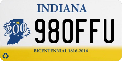 IN license plate 980FFU